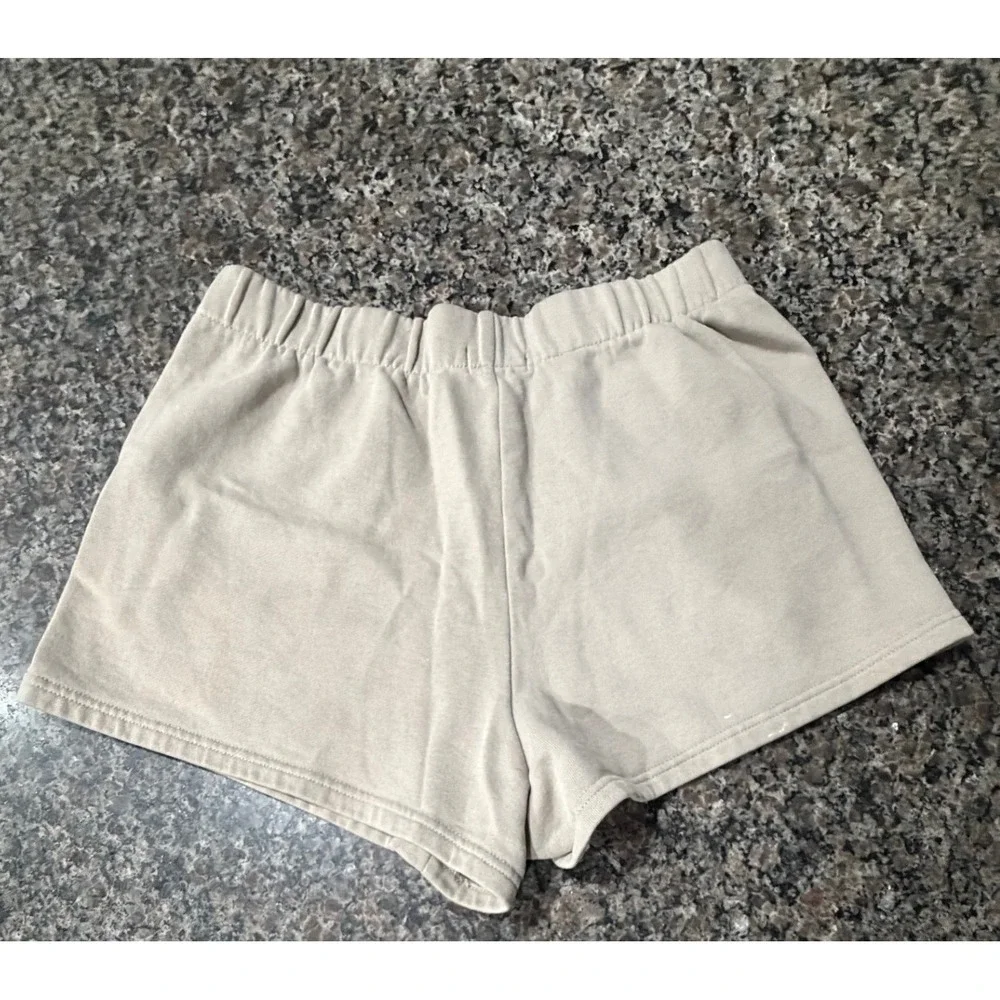 Playboy by PacSun Women Brown Fleece Lounge Sweat Shorts Size Medium Embroidered